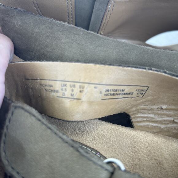 Womens Clark Caslynn Shae Wedge Sandal Tan Size 9 Open Toe Cross Strap Ankle - Picture 8 of 9